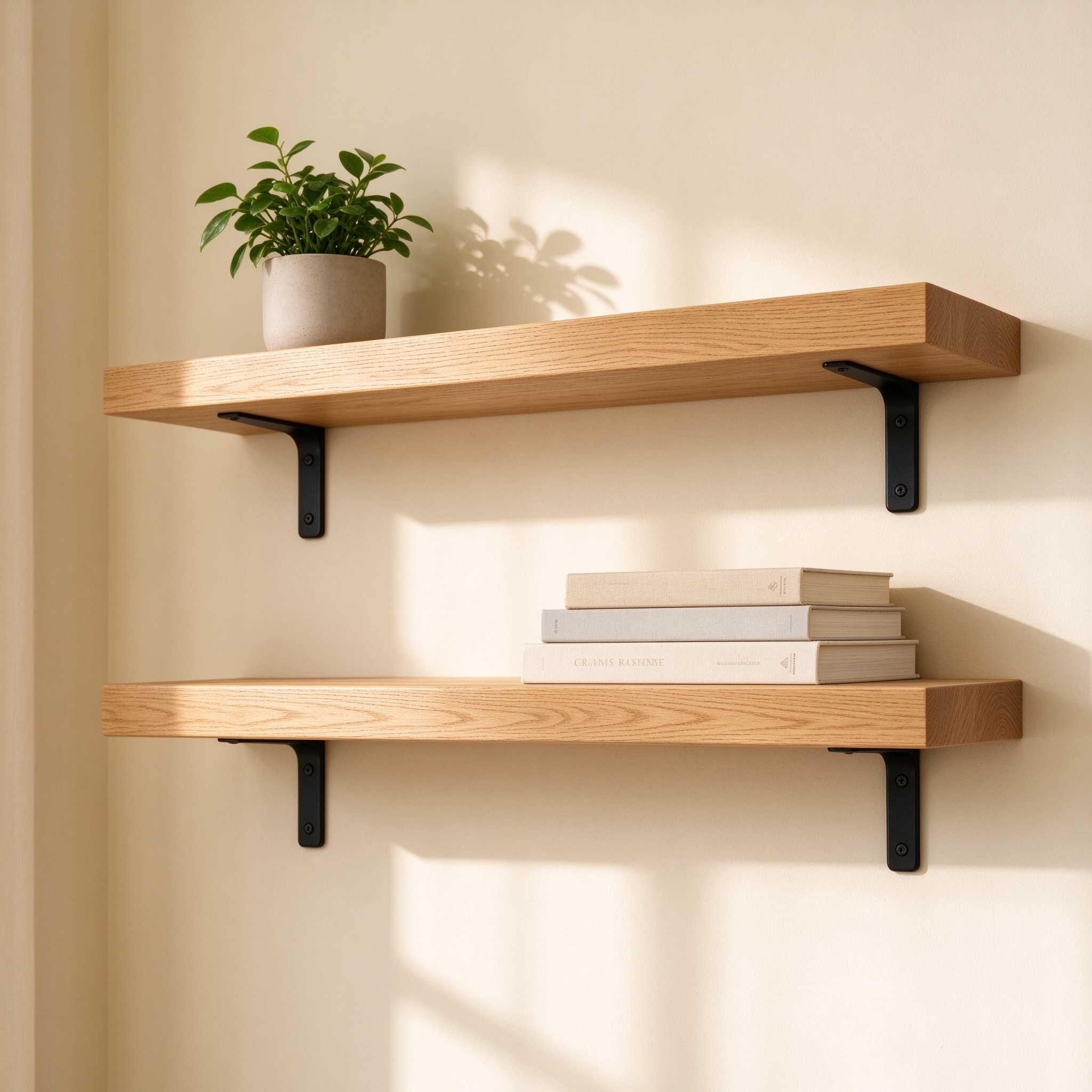 Oak Floating Shelves