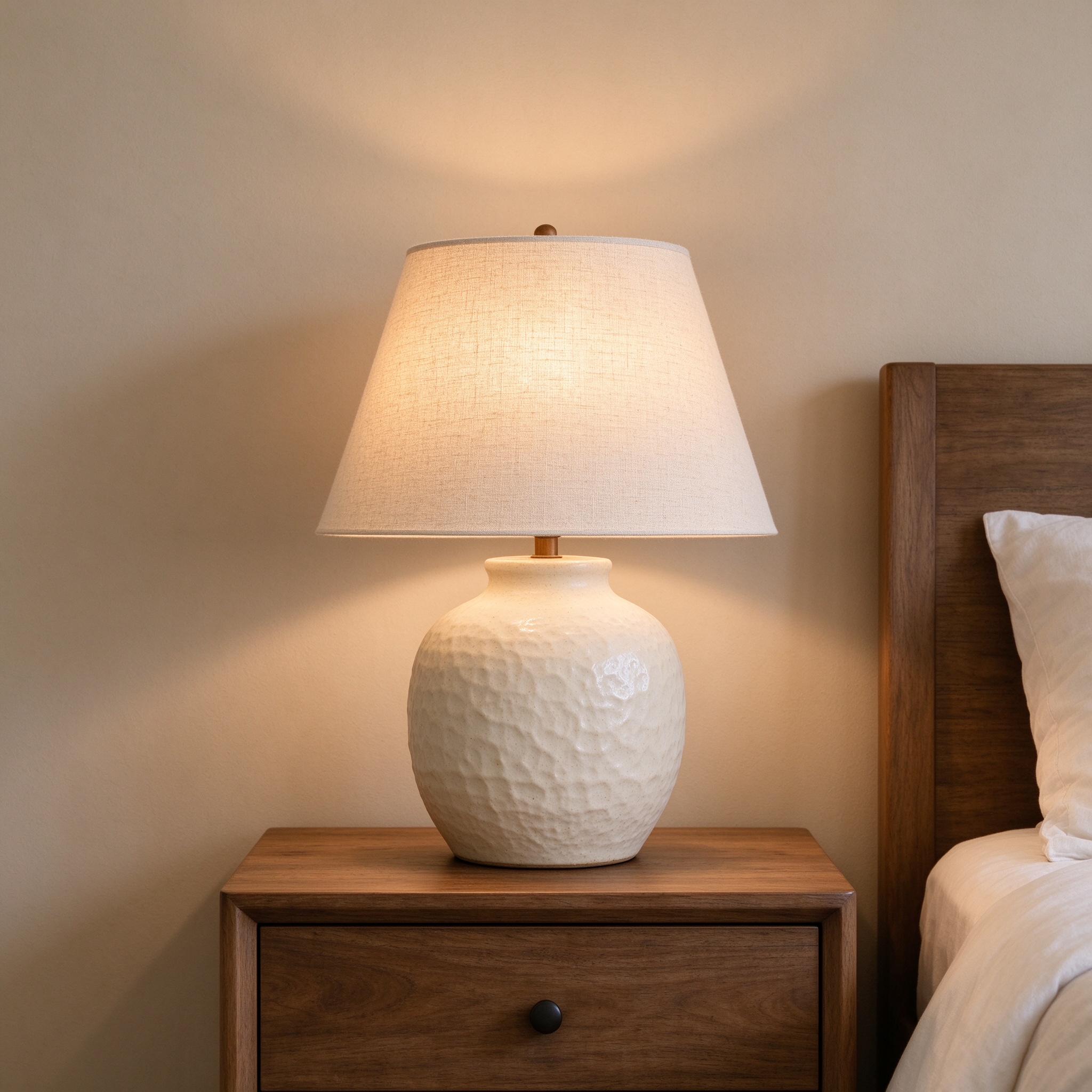 Ceramic Table Lamp with Linen Shade